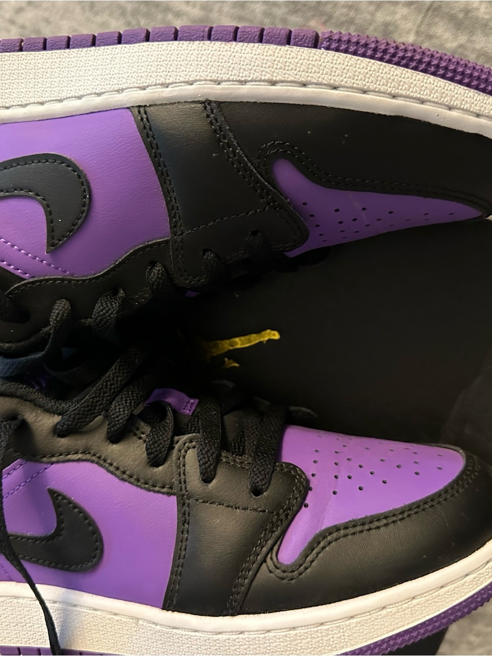 Youth Purple and Black High-Top Sneakers - Picture 9 of 10